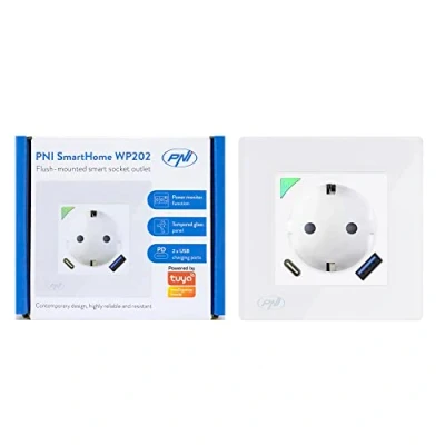 Abbildung von Wlan steckdose mit USB PNI SmartHome WP202 WiFi Smart Alexa, Steckdose, Anschluss Und C, Unterputz Google Home, 12v
