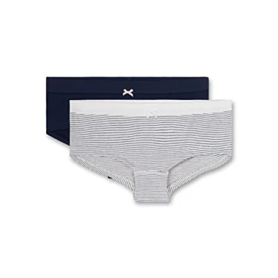 Abbildung von Sanetta Mädchen Cutbrief (Doppelpack) Off White und Dunkelblau Hochwertige Pantys für Mädchen. Inhalt: 2er Set Unterwäsche 164