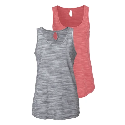 Abbildung von Beach Time 2ER PACK Top Apricot meliert grau meliert, Damen, Größe: 32/34,