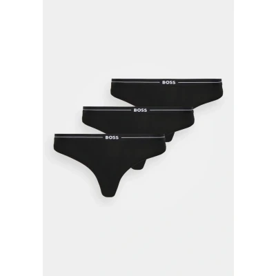 Abbildung von BOSS Thong 3 PACK String, Damen, Größe: Small, Black
