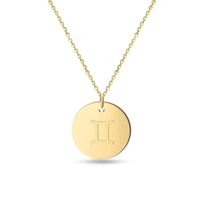 Abbildung von GD GOOD.designs Sternzeichen Kette Zwilling Gold 18 Karat Wasserfest I Vergoldete Halskette mit Horoskop Anhänger Zodiac Necklace aus Edelstahl für Damen