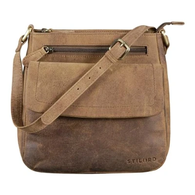 Abbildung von STILORD &#039;Jodie&#039; Leder Umhängetasche Damen Vintage Handtasche Elegante Ledertasche Crossbody Bag Frauen Schultertasche Tasche Klein Echtleder, Farbe:torino braun