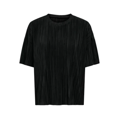 Abbildung von ONLY Onlravenna Plisse Tshirt basic, Damen, Größe: XS, Black