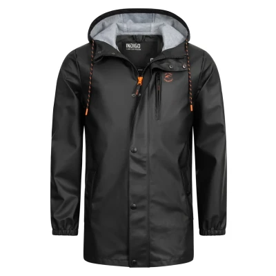 Abbildung von Indicode Herren Malmoe Regenjacke mit Kapuze Funktionsjacke Windbreaker Segeljacke Black, M