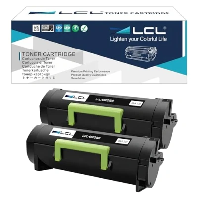 Abbildung von LCL kompatibel Toner 60F200E 602E 2.5K (2Schwarz) für Lexmark MX310 MX310dn MX410 MX410de MX510 MX510de MX511 MX511dte MX511dhe MX511de MX610 MX610dw MX611 MX611de MX611dhe MX611dte