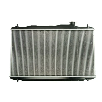 Abbildung von THERMOTEC D74013TT Kühler, Motorkühlung Aluminium für Fahrzeuge mit/ohne Klimaanlage 374 677 16 Schaltgetriebe Kühlrippen gelötet