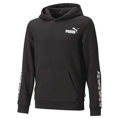 Abbildung von Puma Unisex Essentials TAPE CAMO Kapuzenpullover für Kinder, Größe: 140, Black