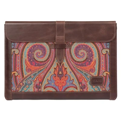 Abbildung von Londo Echtleder Tasche, Hülle für MacBook Pro 13,3 &amp; 13 Zoll und iPad 12.9 Kompatibel mit M1 and 2020 Model (Braun)