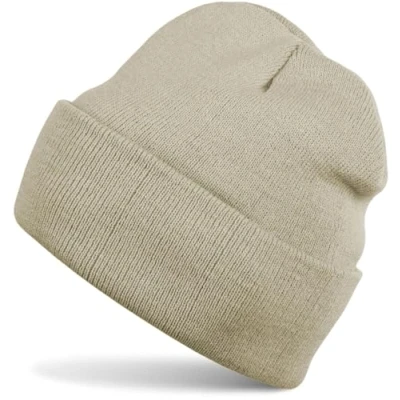 Abbildung von styleBREAKER Unisex Beanie Strickmütze Einfarbig, Feinstrick Mütze doppelt gestrickt, warme Winter Strickbeanie 04024029, Farbe:Beige