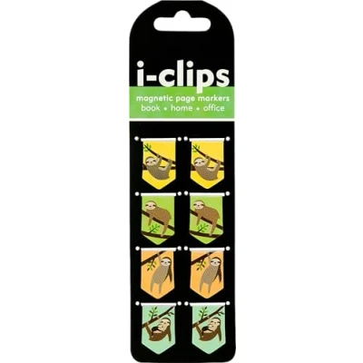 Abbildung von Sloths I clips Magnetic Page Markers: Set of 8 Bookmarks