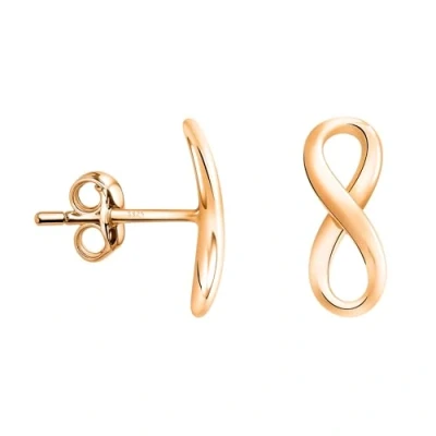 Abbildung von SOFIA MILANI Damen Ohrringe Ohrstecker 925 Silber vergoldet/golden Unendlichkeit 20588