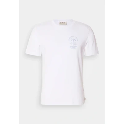 Abbildung von Scotch &amp; Soda Regular FIT LEFT Chest LOGO Tshirt print, Herren, Größe: Small, White