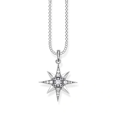 Abbildung von Thomas SABO Royalty Stern Halskette silvercoloured, Damen, Größe: 45, Silver coloured