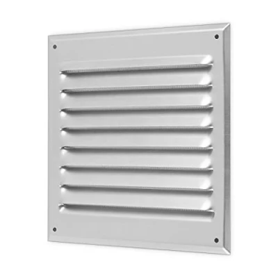 Abbildung von calimaero® WGQ Wetterschutzgitter 150mm Lüftungsgitter für Innen/Außen Montage Abluftgitter mit Insektenschutz, robust, witterungsbeständig/Quadratmaß 165x165/ eloxiertes Alumminium