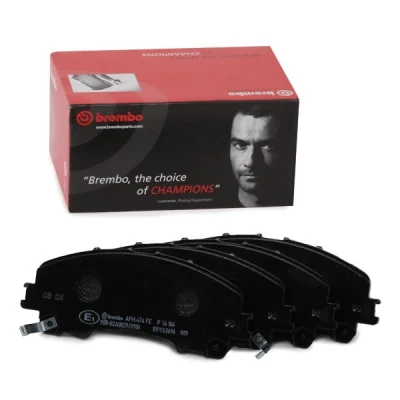 Abbildung von BREMBO P 56 106 Bremsbelagsatz mit akustischer Verschleißwarnung ohne Zubehör NISSAN: X Trail, RENAULT: Koleos 2, INFINITI: Q50 Saloon