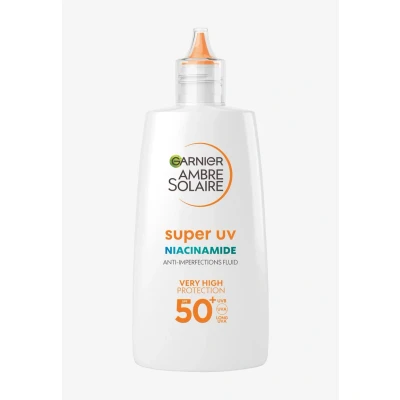 Abbildung von Garnier UV Sonnenschutzfluid für zu Unreinheiten neigende Haut, Sehr hoher Sonnenschutz mit LSF 50+, Unsichtbares Finish, Ambre Solaire Super Niacinamide Daily Fluid, 1 x 40 ml