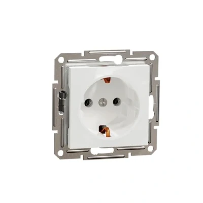 Abbildung von Schneider Electric Asfora EPH2970121D SCHUKO Steckdose 16A, Schutzkontaktsteckdose,Schraubklemmen, Unterputzsteckdose,weiß