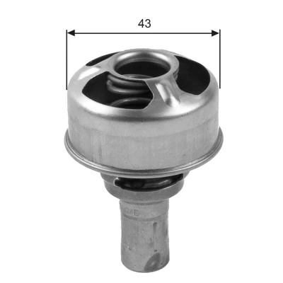 Abbildung von GATES TH36075 Kühlwasserthermostat 75 ohne Gehäuse RENAULT: Fuego, 5 Hatchback