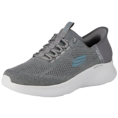 Abbildung von Skechers Herren Skech lite Pro Sneaker, Anthrazit, Netzstoff, Blauer Rand, 39 EU