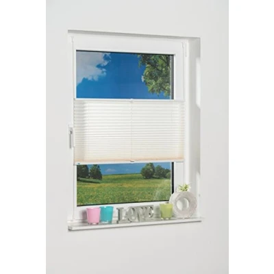 Abbildung von Khome Klemmfix Plissee, Polyester, Creme, 30 x 130 cm