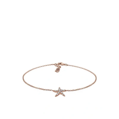 Abbildung von Elli Seestern Fußkettchen Rose goldcoloured, Damen, Größe: 22, gold coloured