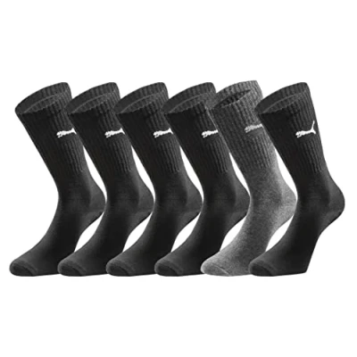 Abbildung von PUMA Unisex Sportsocken Crew 6 Paar Pack Black Combo Größe 39 42
