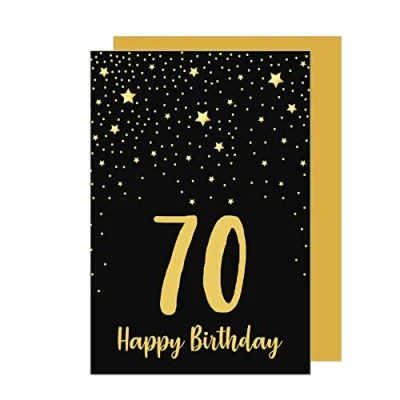Abbildung von Edition Seidel Premium Glückwunschkarte zum 70. Geburtstag mit Umschlag. Geburtstagskarte Grusskarte Billet Karte Happy Birthday Mann Frau (GZ347 70 SW023)