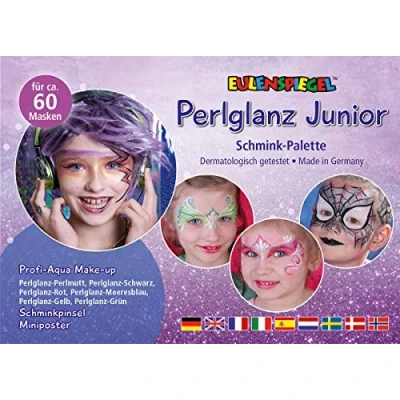 Abbildung von Eulenspiegel 206027 Schmink Palette Perlglanz Junior, für ca. 60 Masken, vegan, Schminkfarben
