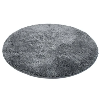Abbildung von Kinzler J 10001/100 anthrazit Badematte, Mikrofaser, 90 cm rund