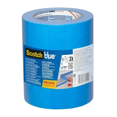 Abbildung von ScotchBlue Premium Malerabdeckband Multi Surface, 48 mm x 41 m Scotch Klebeband für Malerarbeiten und Dekoration zum Streichen, Lackieren, Renovieren Abklebeband/Kreppband, 3 Stück 70% PEFC