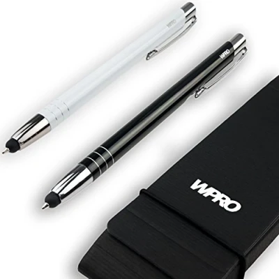 Abbildung von WPRO Toccara 2 er Set Kugelschreiber &amp; Eingabe Stift 2in1 Smartphone Tablet dünne 3D Touch Screen Stylus Pen Spitze Touchpen Farbmix Premium