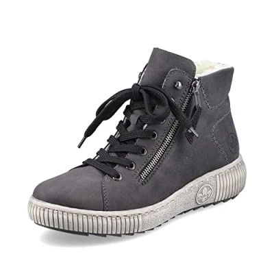 Abbildung von Rieker Damen Low Top Sneaker Z6611, Frauen Halbschuhe, lose Einlage,Sportschuhe,Freizeitschuhe,Turnschuhe,Laufschuhe,grau (45),39 EU / 6 UK