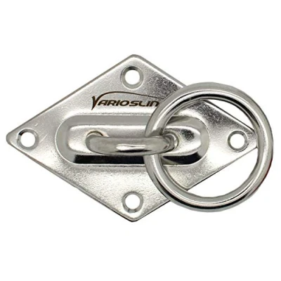 Abbildung von Deckenhalterung Edelstahl Variosling® für Sling Trainer, BoxSack Halterung, Hängematten Deckenbefestigung Halterung Hängesessel Blumenkübel Sonnensegel Schaukel Fahrrad (inkl. Fischer Schrauben+Dübel)