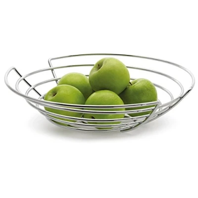 Abbildung von blomus WIRES Stilvoller Korb aus Stahlgeflecht, Durchmesser 30 cm, vielseitiges Wohnaccessoire für eine moderne und organisierte Einrichtung (Artikelnummer: 68482)