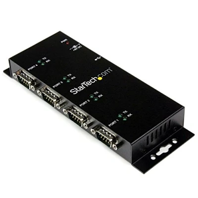 Abbildung von StarTech.com USB Port auf 4 RS 232 Adapter (Serieller mit einem robusten Gehäuse, Konverter, Industriegeeignet)