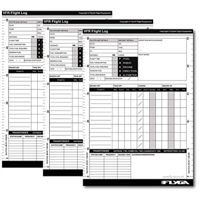 Abbildung von A5 VFR Pilotenblock, Flugplogbuch, 3er Pack für PPL(A) , LAPL PPLH und CPL Luftfahrt Piloten