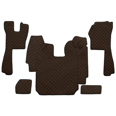 Abbildung von F CORE FL03 BROWN Fußmattensatz Eco Leder vorne 5 braun
