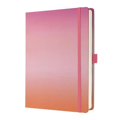 Abbildung von Sigel JB103 Notizbuch Bullet Journal Jolie, Dot Lineatur, dickes 120 g Papier, A5+, pink, 200 Seiten, Hardcover mit beschichtetem Stoff, Gradient Sunset, vegan, aus nachhaltigem Papier
