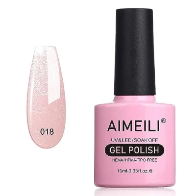 Abbildung von AIMEILI UV LED Gellack ablösbarer Glitzer Gel Nagellack Schimmer Polish (018)