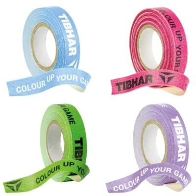 Abbildung von Tibhar Tischtennis Kantenband Color 10mm breit 5m lang pink violett blau grün (blau)