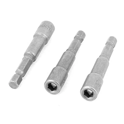 Abbildung von sourcing map 3 Stücke 65mm Länge 5,5mm Innensechskant Schraubendreher Bohrer Magnetmuttern Setter