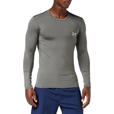 Abbildung von MEETYOO Kompressionsshirt Herren, Funktionsshirt Langarm Fitnessshirt Männer Sportshirt Atmungsaktiv Laufshirt für Laufen Jogging Sport Turnhalle
