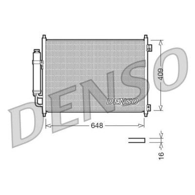 Abbildung von DENSO DCN46001 Klimakondensator mit Trockner 648x409x16 R 134a 648