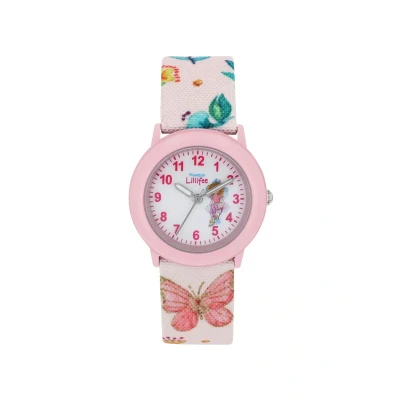 Abbildung von Prinzessin Lillifee Armbanduhr Mädchen Kinder Quarzuhr Analog, mit Textil Armband, 3 bar Wasserdicht, Kommt in Uhren Geschenk Box