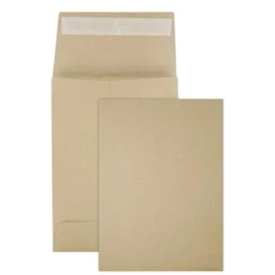 Abbildung von 125x Braun Faltentasche DIN C5 162x229 mm 120g ohne Fenster Falte Briefumschlag erweiterbar Faltenversandtasche Versandtasche mit Seitenfalte Geschäftsumschlag Briefhülle