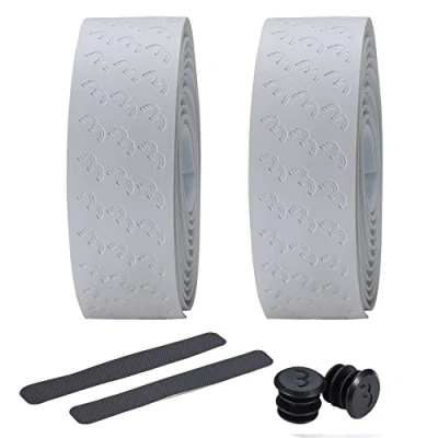Abbildung von BBB Cycling Fahrrad Lenkerband Rutschfest und Stoßdämpfend für MTB Rennrad Urban Inkl. Abklebeband Lenkerstopfen UltraRibbon Gel BHT 15G Weiß