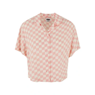 Abbildung von Urban Classics Hemdbluse, Damen, Größe: 3XL, Lemonadepinkcheck