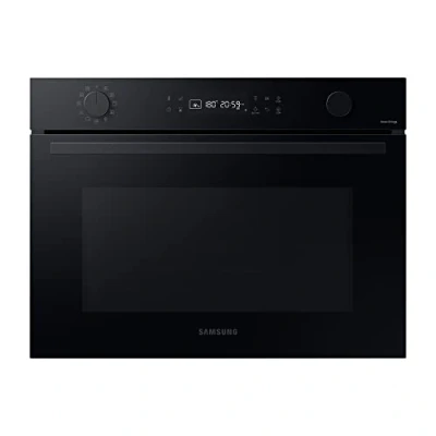 Abbildung von Samsung Kompaktofen mit MIkrowelle NQ5B4553FBK/U1, 45 cm, 50 ℓ, WiFi Steuerung, SmartThings Cooking, 20 Automatikprogramme, Schwarzes Glas