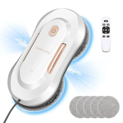 Abbildung von CHOVERY 3000Pa Fensterputzroboter, Fensterroboter mit Sprühfunktion, Automatischer Fensterputzer, Fensterreiniger Roboter Elektrisch Dual Wasserspray, CL3
