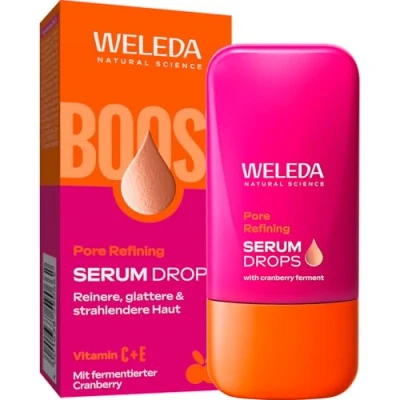 Abbildung von WELEDA Bio Pore Refining Serum Drops Naturkosmetik Booster verfeinert Poren und pflegt für einen klaren, ebenmäßigen Glow Teint (vegan, 30ml)